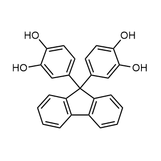 9,9-Bis(3,4-dihydroxyphenyl)fluorene 化学構造