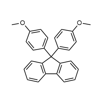 9,9-Bis(4-methoxyphenyl)-9H-fluorene Chemische Struktur