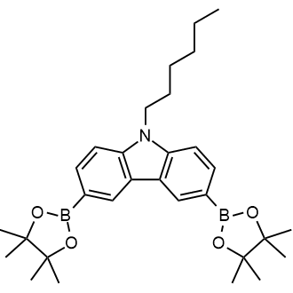 9-Hexyl-3,6-bis(4,4,5,5-tetramethyl-1,3,2-dioxaborolan-2-yl)-9H-carbazole Chemical Structure