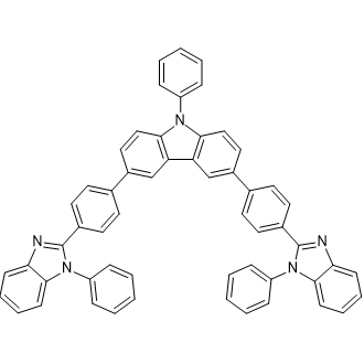 9-Phenyl-3,6-bis[4-(1-phenylbenzimidazol-2-yl)phenyl]carbazole Chemical Structure