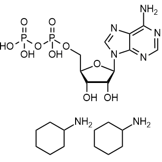 Adenosine 5'-diphosphate bis(cyclohexylammonium) salt 化学構造