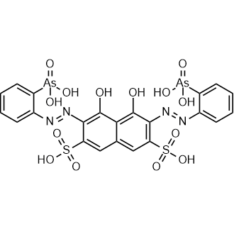 ArsenazoIII[Spectrophotometricreagentsforuranium,thorium,zirconiumandothermetals,andindicatorsforsulfatetitrationwithbariumprecipitation] Chemical Structure