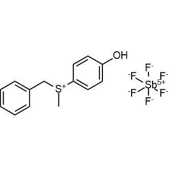 Benzyl(4-hydroxyphenyl)(methyl)sulfonium hexafluorostibate(V) Chemical Structure