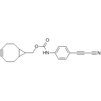 Bicyclo[6.1.0]non-4-yn-9-ylmethyl (4-(cyanoethynyl)phenyl)carbamate Chemical Structure