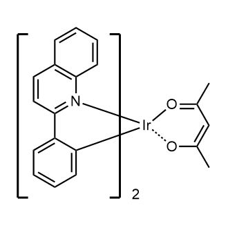 Bis(2-phenylquinoline-C2,N)(acetylacetonato)iridium(III) Chemical Structure