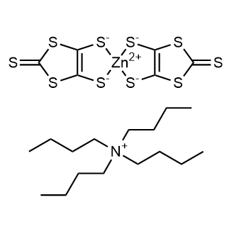 Bis(tetrabutylammonium) bis(1,3-dithiol-2-thione-4,5-dithiolato)zinc complex 化学構造