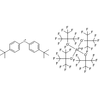 Bis[4-(tert-butyl)phenyl]iodonium Tetra(nonafluoro-tert-butoxy)aluminate Chemische Struktur