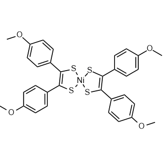 Bis[4,4'-dimethoxy(dithiobenzil)]nickel(II) التركيب الكيميائي