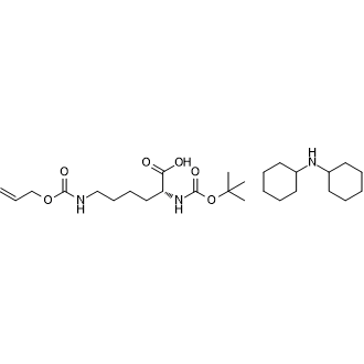 Boc-D-Lys(Alloc)-OH (dicyclohexylammonium) salt 化学構造