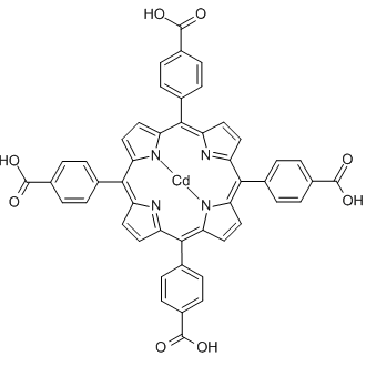 Cadmate(4-), [[4,4',4'',4'''-(21H,23H-porphine-5,10,15,20-tetrayl)tetrakis[benzoato]](6-)-N21,N22,N23,N24]-, tetrahydrogen, (SP-4-1)- (9CI) Chemical Structure