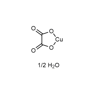 Copper(II)oxalatehemi hydrate 化学構造