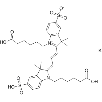 Cyanine 3 Bihexanoic Acid Dye, Potassium Salt 化学構造