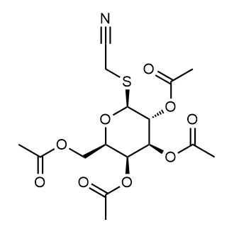 Cyanomethyl2,3,4,6-tetra-O-acetyl-β-D-thiogalactopyranoside Chemical Structure