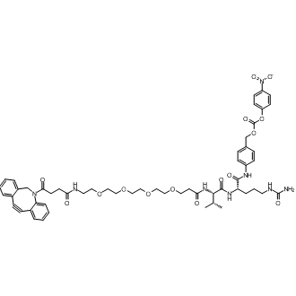 DBCO-PEG-4-Val-Cit-PAB-PNP Chemical Structure