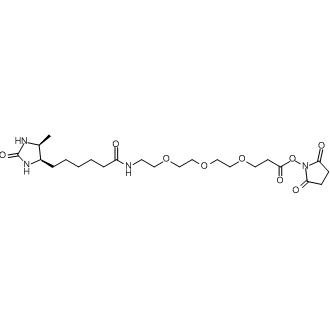 Desthiobiotin-PEG3-NHS ester Chemical Structure