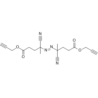 Di(prop-2-yn-1-yl) 4,4'-(diazene-1,2-diyl)bis(4-cyanopentanoate) التركيب الكيميائي