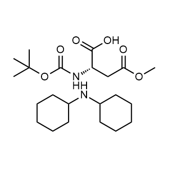 Dicyclohexylamine (S)-2-((tert-butoxycarbonyl)amino)-4-methoxy-4-oxobutanoate 化学構造