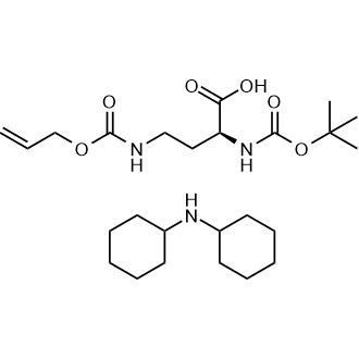 Dicyclohexylamine (S)-4-(((allyloxy)carbonyl)amino)-2-((tert-butoxycarbonyl)amino)butanoate Chemische Struktur