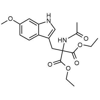 Diethyl 2-acetamido-2-((6-methoxy-1H-indol-3-yl)methyl)malonate Chemical Structure