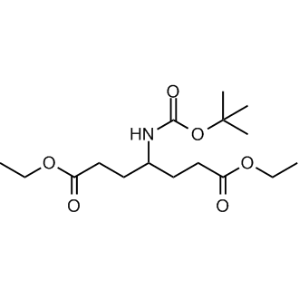 Diethyl 4-((tert-butoxycarbonyl)amino)heptanedioate 化学構造