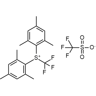 Dimesityl(trifluoromethyl)sulfonium trifluoromethanesulfonate 化学構造