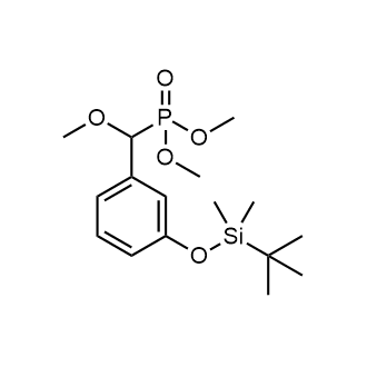 Dimethyl ((3-((tert-butyldimethylsilyl)oxy)phenyl)(methoxy)methyl)phosphonate Chemical Structure