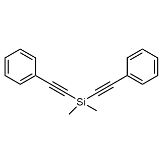 Dimethylbis(phenylethynyl)silane Chemische Struktur