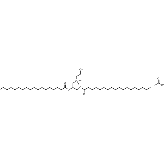 Dimethyl-DL-2,3-distearoyloxypropyl(2-hydroxyethyl)ammonium acetate 化学構造