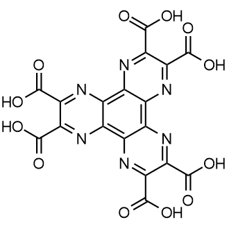 Dipyrazino[2,3-f:2',3'-h]quinoxalinehexacarboxylic acid 化学構造