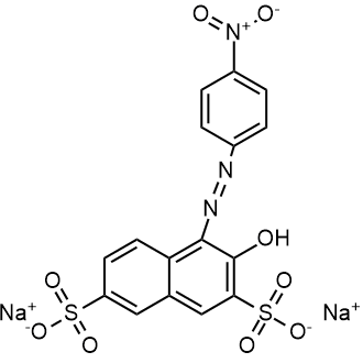 Disodium 3-hydroxy-4-(4-nitrophenyl)azonaphthalene-2,7-disulphonate التركيب الكيميائي