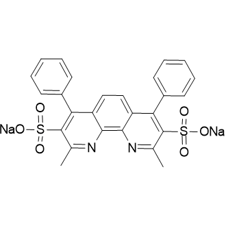 Disodium bathocuproine disulfonate Chemical Structure