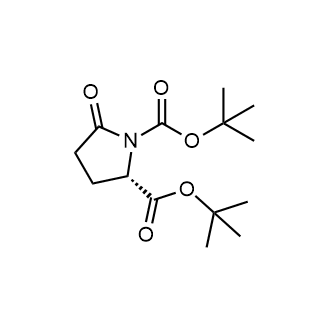 di-tert-Butyl (S)-5-oxopyrrolidine-1,2-dicarboxylate Chemische Struktur