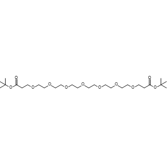 Di-tert-butyl 4,7,10,13,16,19,22-heptaoxapentacosanedioate 化学構造