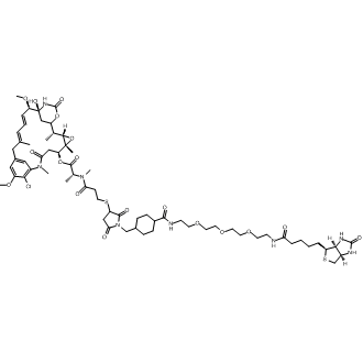 DM1-MCC-PEG3-biotin Chemical Structure