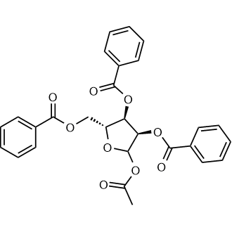 D-Ribofuranose, 1-acetate 2,3,5-tribenzoate Chemische Struktur