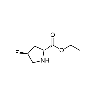 Ethyl (2R,4S)-4-fluoropyrrolidine-2-carboxylate Chemische Struktur