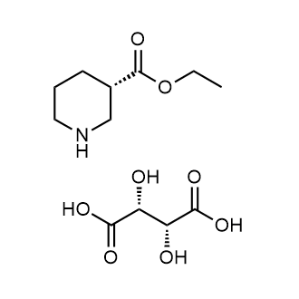 ethyl (S)-Piperidine-3-carboxylate (2R,3R)-2,3-dihydroxysuccinate التركيب الكيميائي