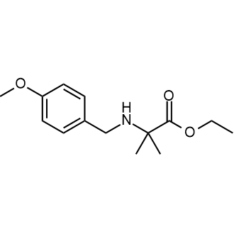 Ethyl 2-((4-methoxybenzyl)amino)-2-methylpropanoate 化学構造