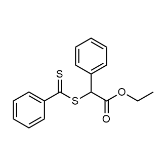 Ethyl 2-(phenylcarbonothioylthio)-2-phenylacetate 化学構造