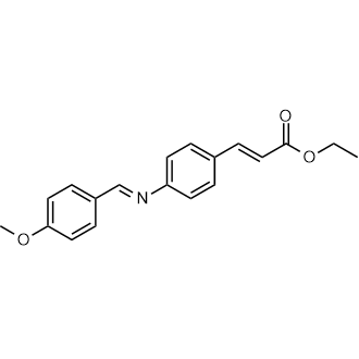 Ethyl 3-(4-((4-methoxybenzylidene)amino)phenyl)acrylate Chemical Structure