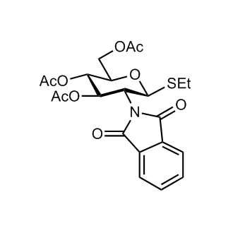 Ethyl 3,4,6-tri-O-acetyl-2-deoxy-2-phthalimido-β-D-thioglucopyranoside Chemical Structure