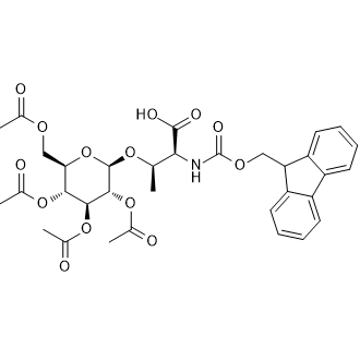 Fmoc-L-Thr(β-D-Glc(Ac)4)-OH Chemische Struktur