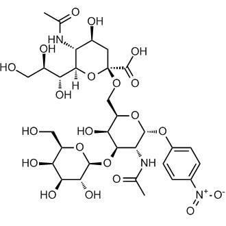 Galβ(1-3)[Neu5Acα(2-6)]GalNAc-α-pNP Chemical Structure