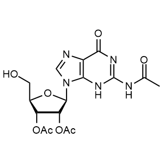 Guanosine, N-acetyl-, 2′,3′-diacetate 化学構造