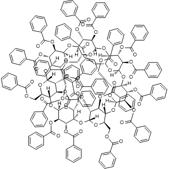 Heptakis(2,3,6-tri-O-benzoyl)-β-cyclodextrin التركيب الكيميائي