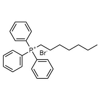 Heptyltriphenylphosphonium bromide 化学構造