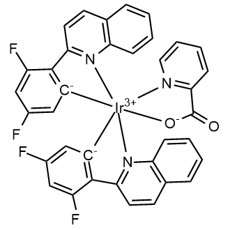 Iridium(III) bis(2-(2,4-difluorophenyl)quinoline) picolinate Chemische Struktur