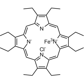 Iron(III) octaethylporphine chloride 化学構造