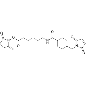 LC-SMCC(succinimidyl-4-(N-maleimidomethyl)cyclohexane-1-carboxy-(6-amidocaproate)) Chemical Structure