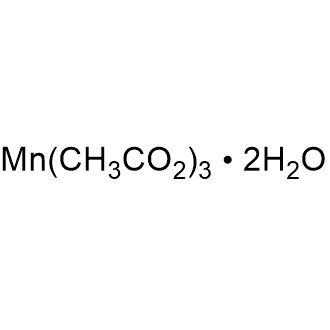 Manganese triacetate dihydrate 化学構造